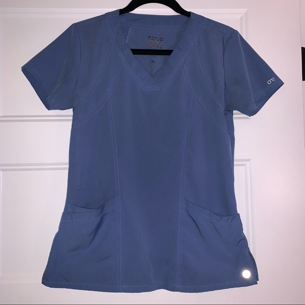 Barco One Cecil Blue Scrub Top